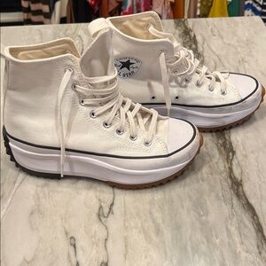 Converse Women's White High-Top Sneakers Size 8- Worn 1x